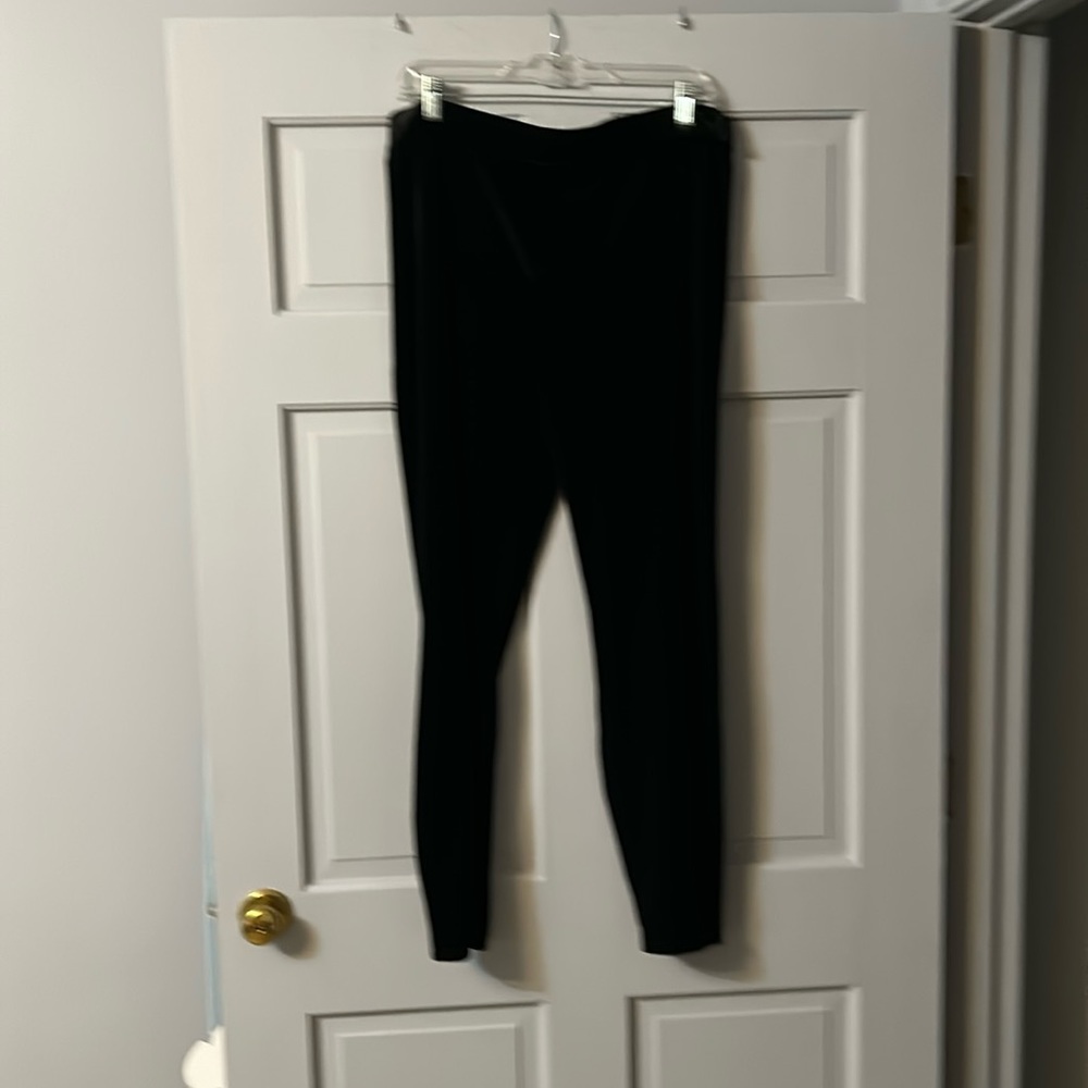 J Crew Black Velvet Leggings